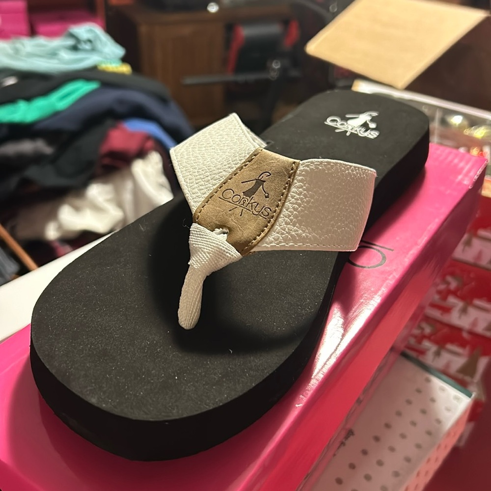 White Corky’s sandal